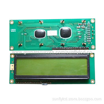 160x32 Graphic LCD Module Display, Yellow-green Back-light, STN/Yellow-green